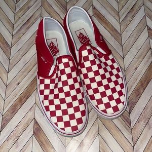 Womens checked slip on vans